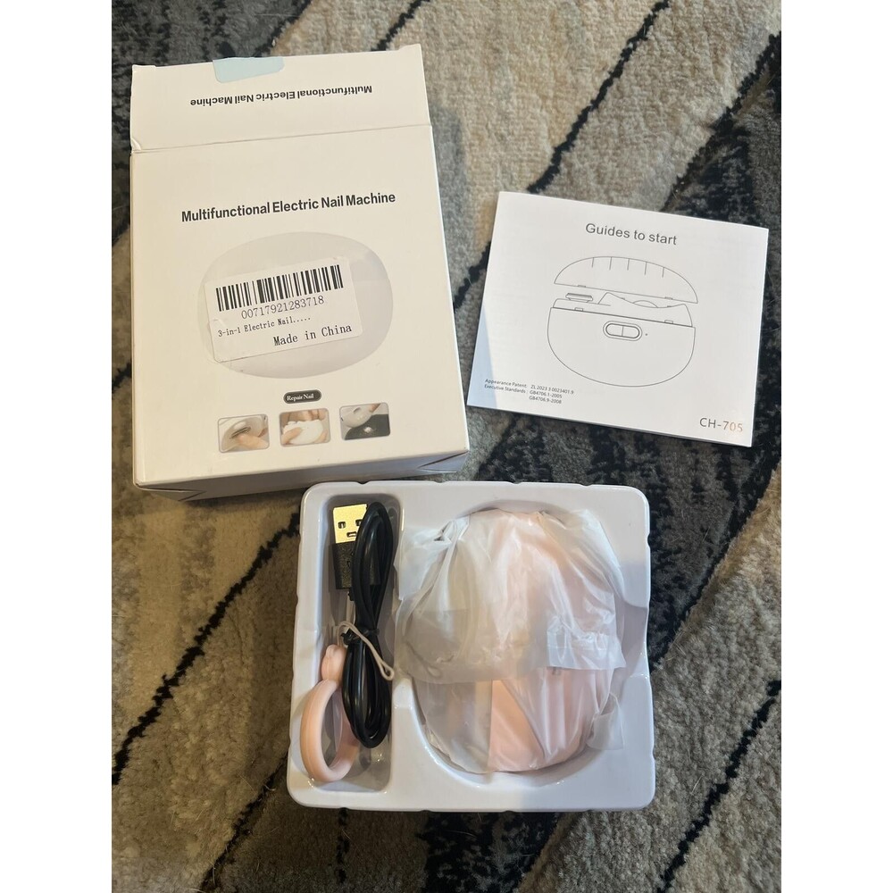Multifunctional Electric Nail Machine with USB Charging - Pink